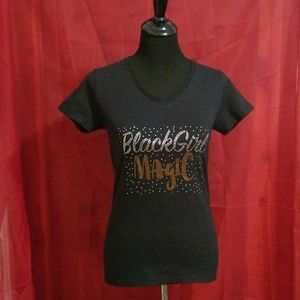 Black Girl Magic bling tee